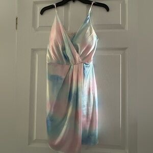 Size 5 Midnight Doll Pink and Blue Tie Dye Dress